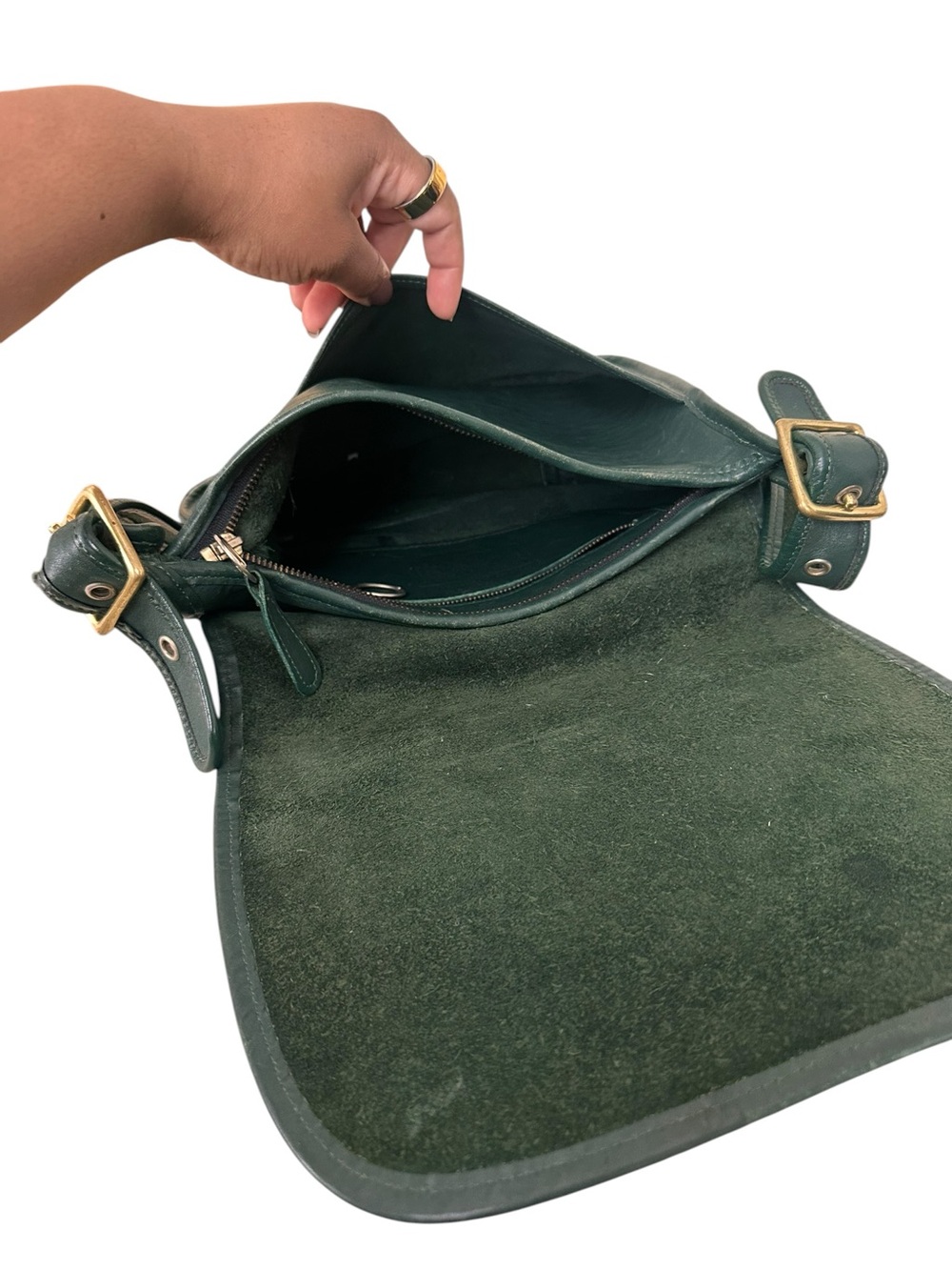 Vintage Bottle Green Patricia Crossbody Leather - Picture 5 of 16